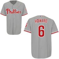Philadelphia Phillies Authentic Style Gray Road Jersey #6 Ryan Howard