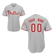 Philadelphia Phillies Authentic Style Personalized Road Gray Jersey