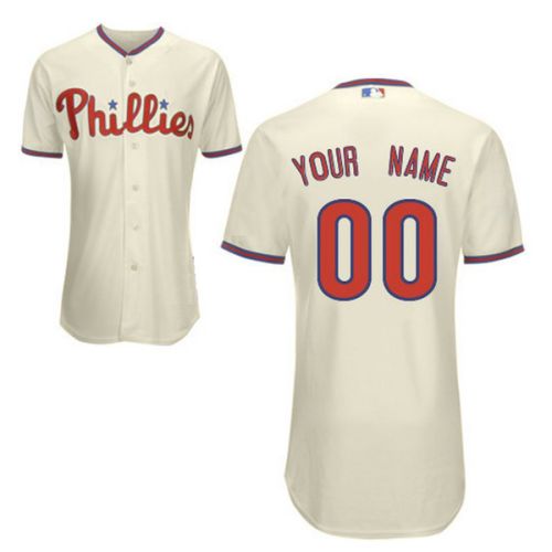 Philadelphia Phillies Authentic Style Personalized Alternate Home White Jersey