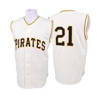 Pittsburgh Pirates Legends Classic Home White Jersey #21 Roberto Clemente