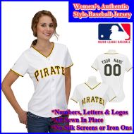 Pittsburgh Pirates Authentic Personalized Women's White Jersey