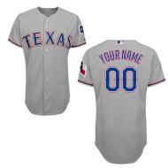 Texas Rangers Authentic Style Personalized Road Gray Jersey