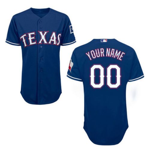 Texas Rangers Authentic Style Personalized Alternate 2 Blue Jersey 