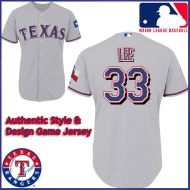 Texas Rangers Authentic Style Alternate 2 Gray Jersey Cliff Lee #33