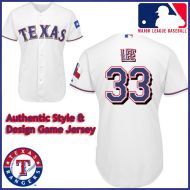 Texas Rangers Authentic Style Home White Jersey Cliff Lee #33
