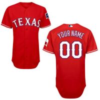 Texas Rangers Authentic Style Personalized Alternate 1  Red Jersey