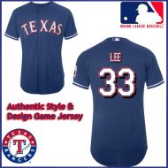 Texas Rangers Authentic Style Road Blue Jersey Cliff Lee #33
