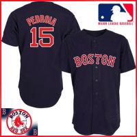 Boston Red Sox Authentic Style Away Navy Jersey #15 Dustin Pedroia