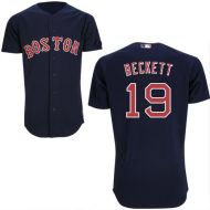 Boston Red Sox Authentic Style Alt Blue Road Jersey #19 Josh Beckett