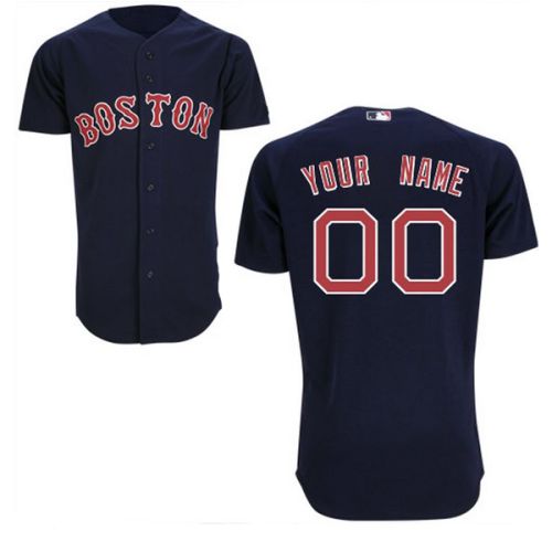 Boston Red Sox Authentic Style Personalized Alternate Road Blue Jersey