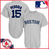 Boston Red Sox Authentic Style Away Gray Jersey #15 Dustin Pedroia