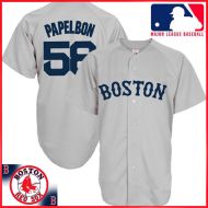 Boston Red Sox Authentic Style Away Gray Jersey #58 Jonathan Papelbon