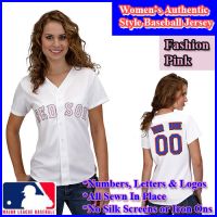 Boston Red Sox Women's Personalized Fashion Pink Jersey