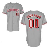 Cincinnati Reds Authentic Style Personalized Road Gray Jersey