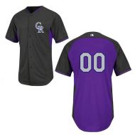 Colorado Rockies Authentic Style Personalized BP Black Jersey
