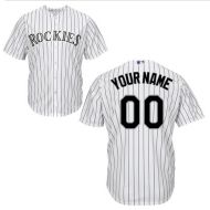 Colorado Rockies Authentic Style Personalized Home Pinstriped Jersey