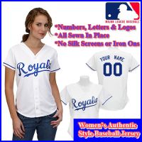 Kansas City Royals Authentic Personalized Women's White Jersey