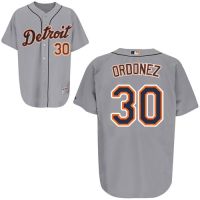 Detroit Tigers Authentic Style Gray Road Jersey #30 Magglio Ordonez