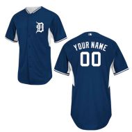 Detroit Tigers Authentic Style Personalized BP Blue Jersey