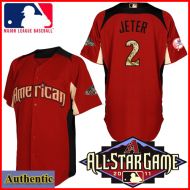 American League NY Yankees Authentic Derek Jeter 2011 All-Star BP Jersey