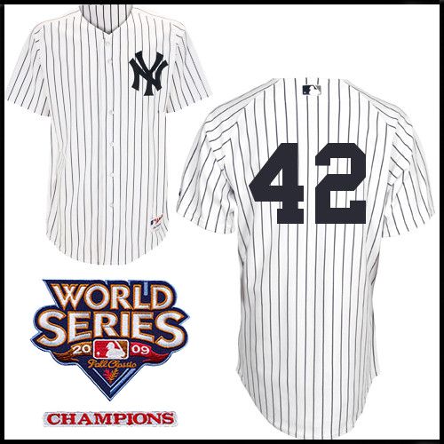 New York Yankees Authentic Style Home Pinstripe Jersey Mariano Rivera #42