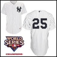 New York Yankees Authentic Style Home Pinstripe Jersey Mark Teixeira #25