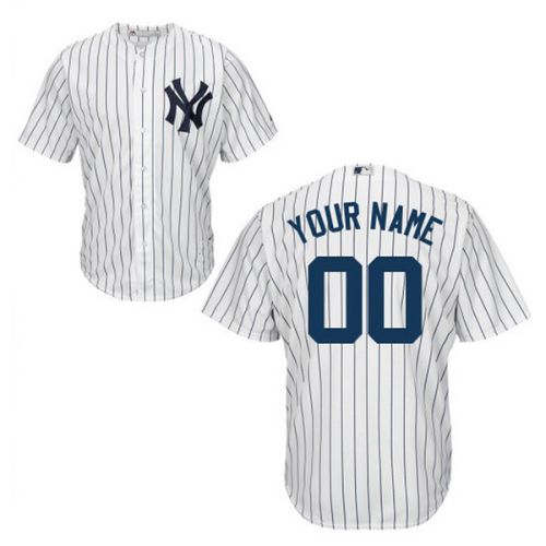 New York Yankees Authentic Style Personalized Home Pinstriped Jersey