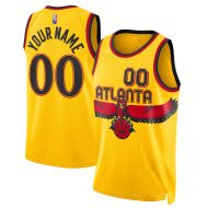 Atlanta Hawks Authentic Style Alt Yellow T21 NBA Basketball Jersey 