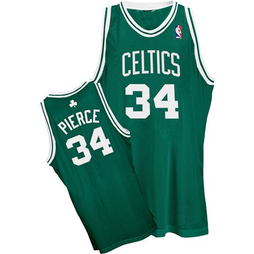 Boston Celtics Authentic Style Road Jersey Green #34 Paul Pierce