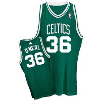 Boston Celtics Authentic Style Road Jersey Green #36 Shaquille O'Neal