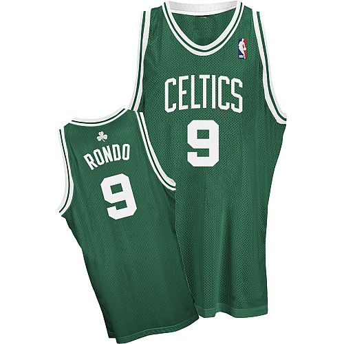 Boston Celtics Authentic Style Road Jersey Green #9 Rajon Rondo