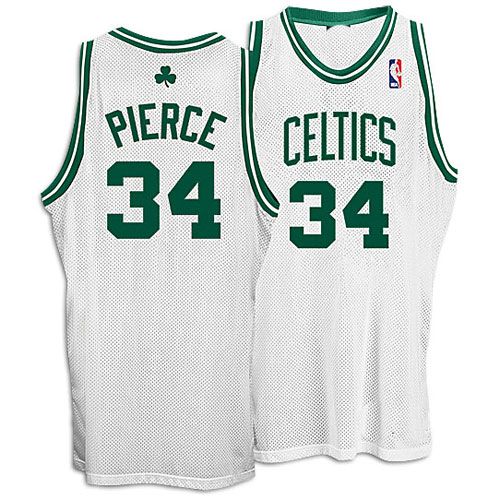 Boston Celtics Authentic Style Home Jersey White #34 Paul Pierce