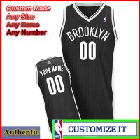 Brooklyn  Nets Custom Authentic Style Black Road Jersey 