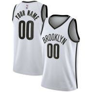Brooklyn  Nets Custom Authentic Style T21 White Home Jersey 