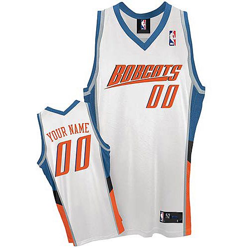 Charlotte Bobcats Custom Authentic Style Home Jersey White