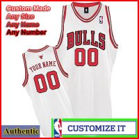 Chicago Bulls Custom Authentic Style Home Jersey White