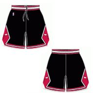 Mens Chicago Bulls Alt  Black Authentic Style On-Court Shorts