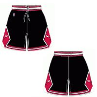 Mens Chicago Bulls Alt  Black Authentic Style On-Court Shorts