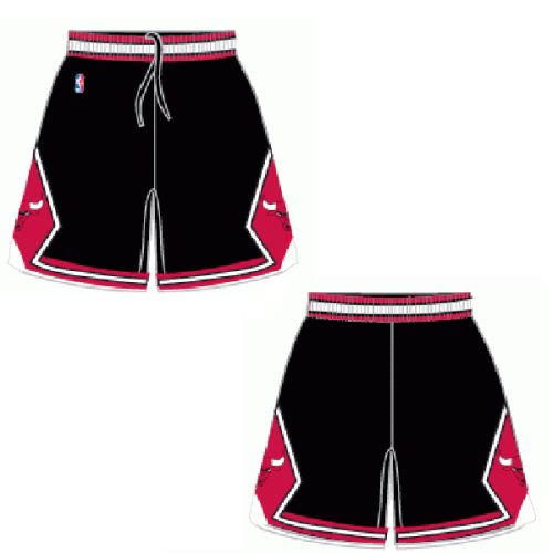Mens Chicago Bulls Alt  Black Authentic Style On-Court Shorts