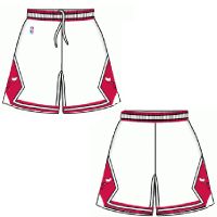 Mens Chicago Bulls Home White Authentic Style On-Court Shorts