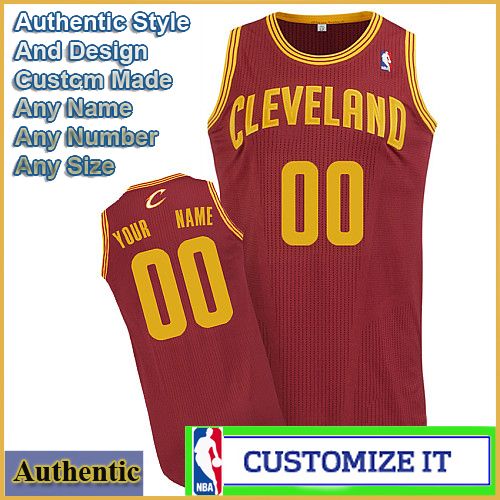 Cleveland Cavaliers Custom Authentic Style Road Jersey Red