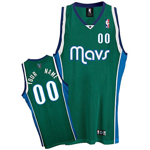 Dallas Mavericks Custom Authentic Style Alternate Jersey Green