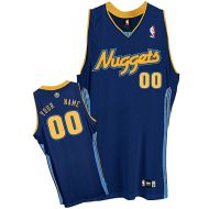 Denver Nuggets Custom Authentic Style Cassic Road Jersey Blue
