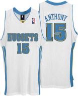Denver Nuggets Authentic Style Home White Jersey #15 Carmelo Anthony