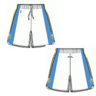 Mens Denver Nuggets Home White  Authentic Style On-Court Shorts
