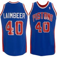 Detroit Pistons Throwback Authentic Style Road Jersey Blue #40 Bill Laimbeer