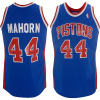 Detroit Pistons Throwback Authentic Style Road Jersey Blue #44 Rick Mahorn