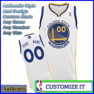 Golden State Warriors Custom Authentic Style Home Jersey White