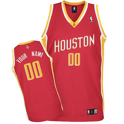 Houston Rockets Custom Authentic Style Alternate Jersey Red