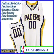 Indiana Pacers Custom Authentic Style Home Jersey White